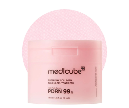 Medicube Pdrn Pink Collagen Toning Gel Toner Pad 70 Pads 120ml