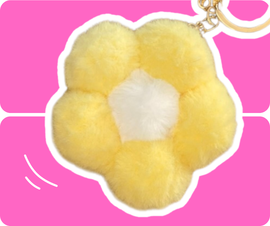 Plyšová Yellow Květina Přívěsek 50g