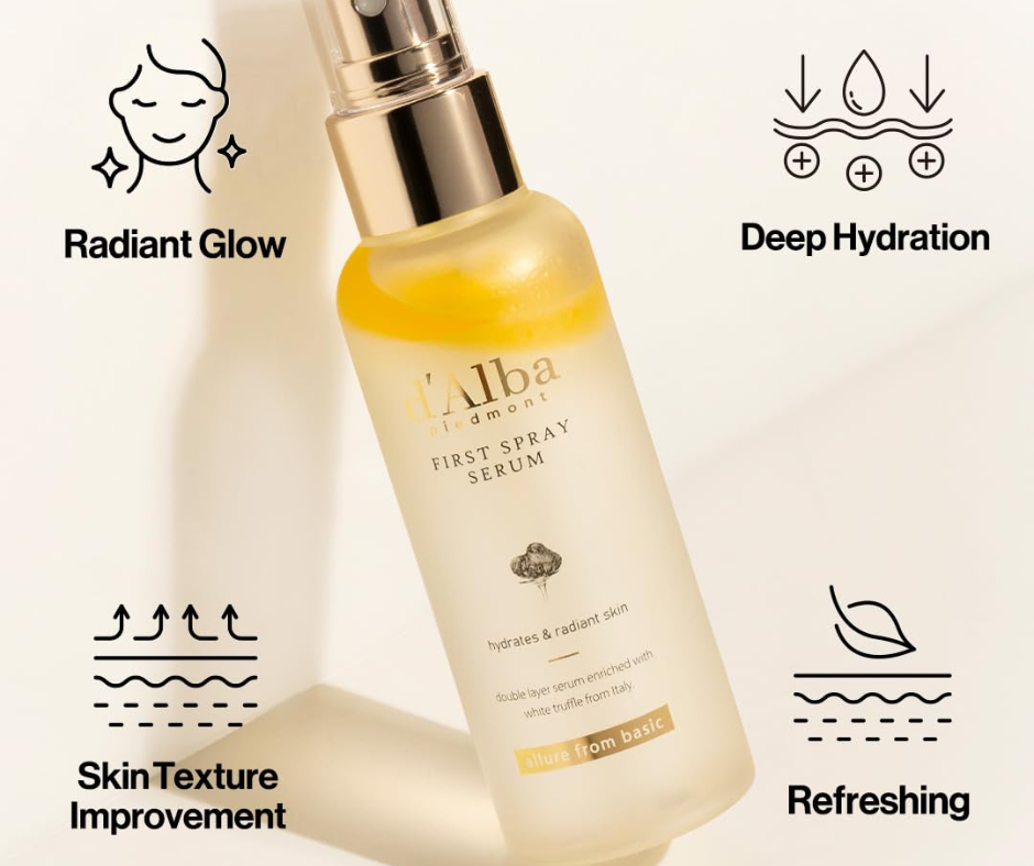 D'Alba Italian White Truffle First Spray Serum Vegan Skin Care Nawilżający krem ​​do twarzy 50 ml